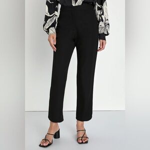 Lulu’s Everyday Success Black Straight Leg Trouser Pants